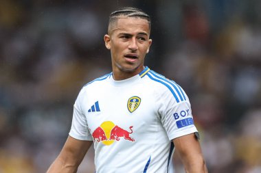 Leeds United takımından Mateo Joseph 10 Ağustos 2024 'te Leeds Road, Leeds, İngiltere' de Leeds United ve Portsmouth maçında karşılaştı.