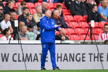 Mark Robins Manager of Coventry City during the Sky Bet Championship match Stoke City vs Coventry City at Bet365 Stadium, Stoke-on-Trent, United Kingdom, 10th August 2024 clipart