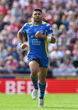 Leeds Rhinos takımından Rhyse Martin, Leeds Süper Lig 21. Raundunda Leeds Gergedan 'a karşı Headingley Stadyumu, Leeds, İngiltere, 10 Ağustos 2024