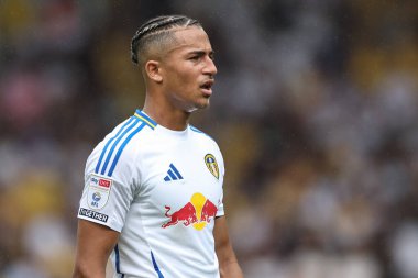 Leeds United takımından Mateo Joseph 10 Ağustos 2024 'te Leeds Road, Leeds, İngiltere' de Leeds United ve Portsmouth maçında karşılaştı.