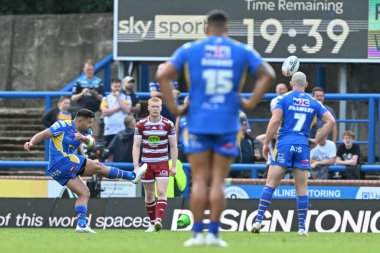 Leeds Rhinos takımından Rhyse Martin, Leeds 'in Wigan Warriors' a karşı oynadığı Betfred Süper Lig 21. Maçı 'nda 18-0 Leeds' e karşı penaltı attı.