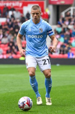 Jake Bidwell of Coventry City in action during the Sky Bet Championship match Stoke City vs Coventry City at Bet365 Stadium, Stoke-on-Trent, United Kingdom, 10th August 2024 clipart