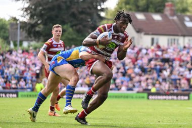 Wigan Warriors 'dan Junior Nsemba, 10 Ağustos 2024' te Headingley Stadyumu, Leeds, İngiltere 'de oynanan Betfred Süper Lig 21. Round karşılaşmasında yenilmiştir.