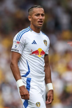 Leeds United takımından Mateo Joseph 10 Ağustos 2024 'te Leeds Road, Leeds, İngiltere' de Leeds United ve Portsmouth maçında karşılaştı.