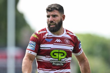 Wigan Warriors takımından Abbas Miski 21. Betfred Süper Lig karşılaşmasında Leeds Rhinos 'a karşı Wigan Warriors Headingley Stadyumu, Leeds, İngiltere, 10 Ağustos 2024