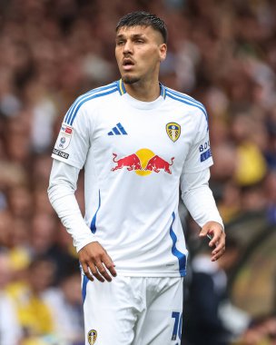 Leeds United takımından Joel Piroe 10 Ağustos 2024 'te Leeds Road, Leeds, Birleşik Krallık' ta Leeds United ve Portsmouth maçında karşılaştı.