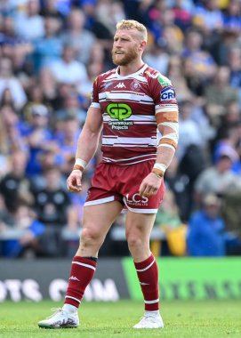 Wigan Warriors 'dan Luke Thompson Betfred Süper Lig 21. Raundunda Leeds Gergedan Savaşçılarına karşı Headingley Stadyumu, Leeds, İngiltere, 10 Ağustos 2024
