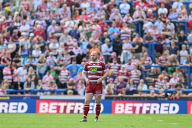 Wigan Warriors takımının Liam Marshall 'ı Betfred Süper Lig 21. Raundunda Leeds Gergedan' a karşı Wigan Warriors 'a karşı Headingley Stadyumu, Leeds, İngiltere, 10 Ağustos 2024