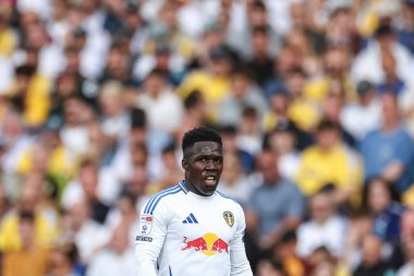 Leeds United takımından Wilfried Gnonto 10 Ağustos 2024 'te Leeds Road, Leeds, İngiltere' de Leeds United ve Portsmouth maçında