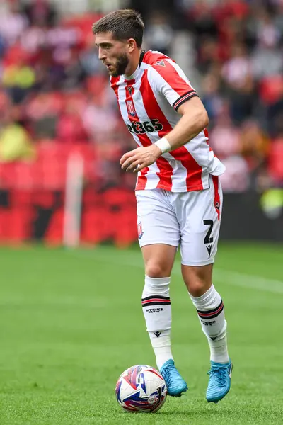 stock image Lynden Gooch of Stoke City makes a break with the ball  during the Sky Bet Championship match Stoke City vs Coventry City at Bet365 Stadium, Stoke-on-Trent, United Kingdom, 10th August 2024