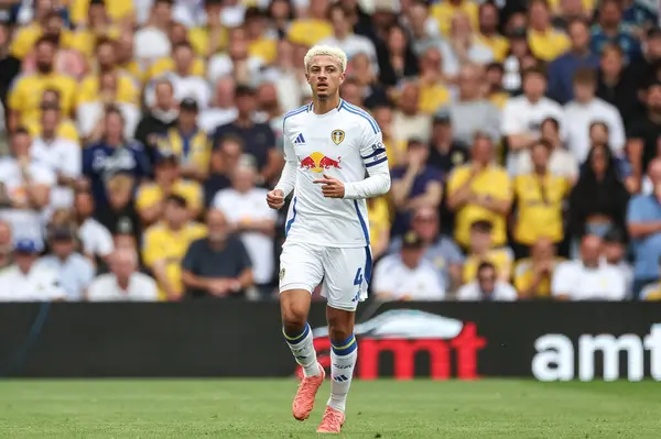 stock image Ethan Ampadu of Leeds United during the Sky Bet Championship match Leeds United vs Portsmouth at Elland Road, Leeds, United Kingdom, 10th August 2024