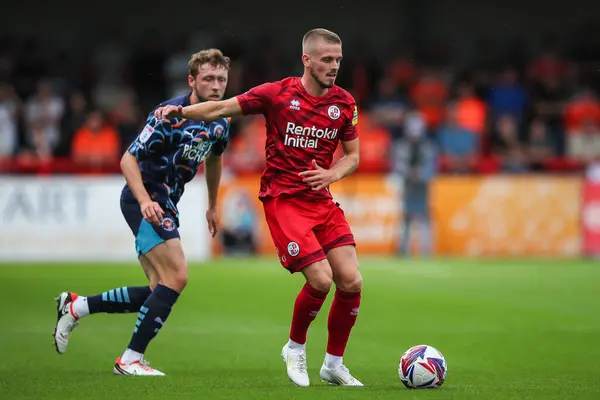 stock image Ronan Darcy of Crawley Town in action during the Sky Bet League 1 match Crawley Town vs Blackpool at Broadfield Stadium, Crawley, United Kingdom, 10th August 2024