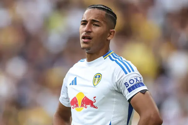 stock image Mateo Joseph of Leeds United during the Sky Bet Championship match Leeds United vs Portsmouth at Elland Road, Leeds, United Kingdom, 10th August 2024