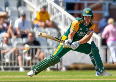 Nottingham Outlaws 'dan Matt MONTGOMERY, İngiltere' nin Nottingham şehrinde 11 Ağustos 2024 tarihinde oynanan Nottinghamshire - Essex maçında vuruş yaptı.