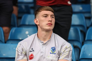 Warrington Wolves 'tan Matty Nicholson, Warrington Wolves' un Leeds Rhinos 'a karşı oynadığı 17 Ağustos 2024' teki Magic Weekend maçı sırasında geldi.