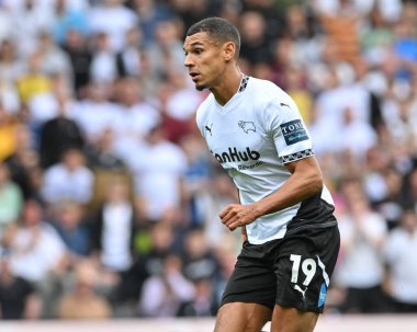 Derby County FC takımından Kayden JACKSON 17 Ağustos 2024 'te İngiltere' nin Pride Park Stadyumu 'nda oynanan Derby County - Middlesbrough maçında