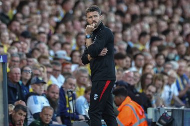 Michael Carrick, Carabao Kupası maçında Middlesbrough teknik direktörü Leeds United ile Middlesbrough arasındaki Elland Road, Leeds, İngiltere, 14 Ağustos 2024