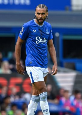 Everton 'dan Dominic Calvert-Lewin Premier Lig karşılaşmasında Everton, Brighton ve Hove Albion' a karşı Goodison Park, Liverpool, İngiltere, 17 Ağustos 2024