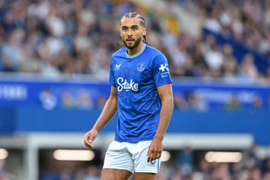 Everton 'dan Dominic Calvert-Lewin Premier Lig karşılaşmasında Everton, Brighton ve Hove Albion' a karşı Goodison Park, Liverpool, İngiltere, 17 Ağustos 2024