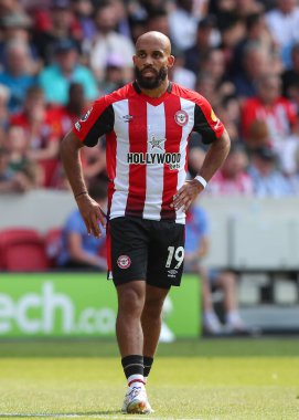 Brentford 'dan Bryan Mbeumo Premier League maçı sırasında Brentford, Crystal Palace' a karşı Gtech Community Stadyumu, Londra, Birleşik Krallık, 18 Ağustos 2024