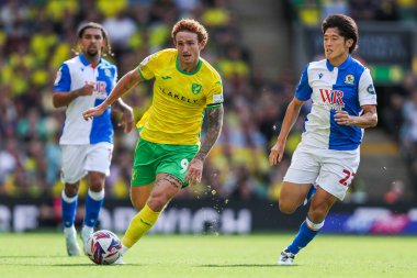 Gökyüzü İddia Şampiyonası sırasında Norwich City, Blackburn Rovers 'a karşı Norwich Road, Norwich, İngiltere, 17 Ağustos 2024