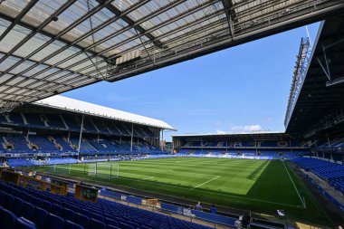 Goodison Park 'ın, 17 Ağustos 2024' te Goodison Park, Liverpool 'da oynanan Premier Lig karşılaşması öncesinde Everton ve Hove Albion arasındaki genel bir görüntüsü.