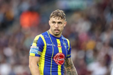 Warrington Wolves 'dan Sam Powell Sihirli Hafta sonu maçı sırasında Warrington Wolves, Leeds Rhinos' a karşı Elland Road, Leeds, Birleşik Krallık, 17 Ağustos 2024
