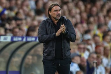 Leeds United 'ın Daniel Farke teknik direktörü Carabao Kupası maçında Leeds United ile Middlesbrough arasında oynanan Elland Road, Leeds, İngiltere' de 14 Ağustos 202