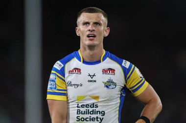 Leeds Rhinos 'tan Ash Handley Sihirli Haftasonu maçı sırasında Warrington Wolves, Leeds Rhinos' a karşı Elland Road, Leeds, Birleşik Krallık, 17 Ağustos 2024
