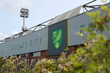 Carrow Yolu 'nun, 17 Ağustos 2024' te Norwich City, Norwich Road, Norwich Rovers 'a karşı oynanan Sky Bet Şampiyonası öncesi genel bir görüntüsü.