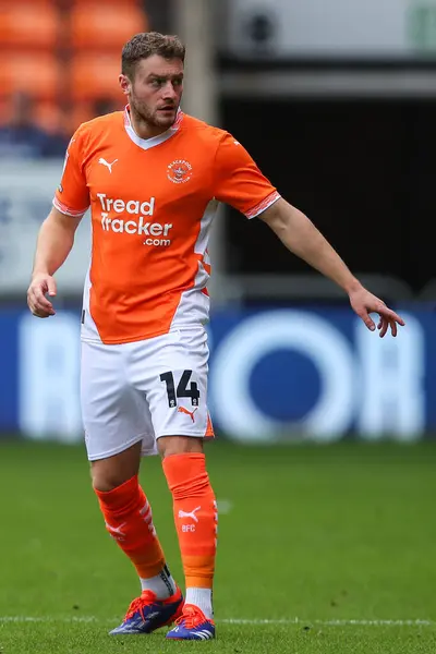 stock image Elliot Embleton of Blackpool during the Sky Bet League 1 match Blackpool vs Stockport County at Bloomfield Road, Blackpool, United Kingdom, 17th August 2024