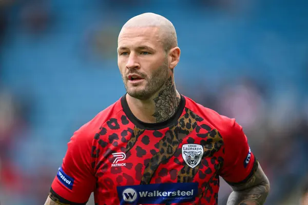 stock image Zak Hardaker of Leigh Leopards during pre match warm up ahead of the Magic Weekend match Leigh Leopards vs Salford Red Devils at Elland Road, Leeds, United Kingdom, 18th August 2024