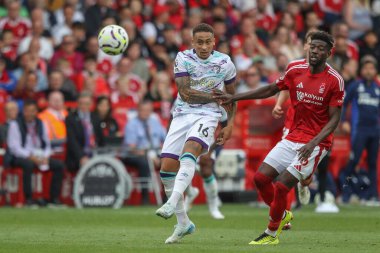 Marcus Tavernier of Bournemouth takes a shot on goal during the Premier League match Nottingham Forest vs Bournemouth at City Ground, Nottingham, United Kingdom, 17th August 2024 clipart