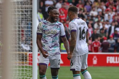 Bournemouth takımından Antoine Semenyo, İngiltere 'nin Nottingham şehrinde oynanan Premier League maçında Nottingham Forest' a karşı Bournemouth maçında 1-1 kazanma golünü kutluyor.