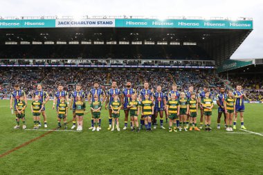 Warrington Kurtları, Warrington Wolves - Leeds Rhinos maçında 17 Ağustos 2024 'te Elland Road, Leeds, İngiltere' de sıralandılar.