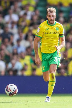 Norwich City 'den Jack Stacey topu 17 Ağustos 2024' te Norwich City 'nin Carrow Road, Norwich Rovers' a karşı oynadığı Sky Bet Şampiyonası maçında aldı.