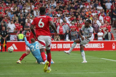 Bournemouth takımından Antoine Semenyo Premier Lig maçında Nottingham Forest 'a karşı Bournemouth City Ground, Nottingham, İngiltere' de 17 Ağustos 2024 'te 1-1 berabere kaldı.