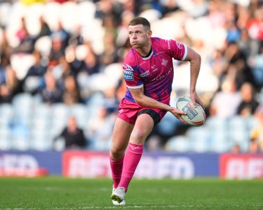 Olly Russell of Huddersfield Giants in action during the Magic Weekend match Huddersfield Giants vs Castleford Tigers at Elland Road, Leeds, United Kingdom, 18th August 2024 clipart