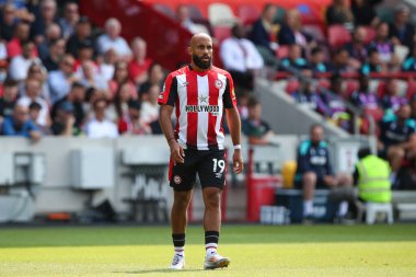 Brentford 'dan Bryan Mbeumo Premier League maçı sırasında Brentford, Crystal Palace' a karşı Gtech Community Stadyumu, Londra, Birleşik Krallık, 18 Ağustos 2024