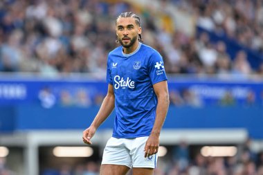 Everton 'dan Dominic Calvert-Lewin Premier Lig karşılaşmasında Everton, Brighton ve Hove Albion' a karşı Goodison Park, Liverpool, İngiltere, 17 Ağustos 2024