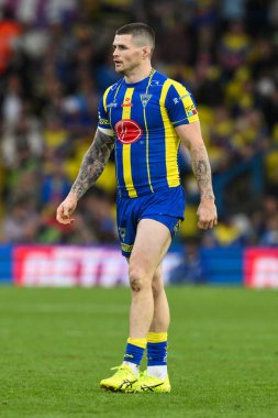 Warrington Wolves 'dan John Bateman Sihirli Hafta sonu maçı sırasında Warrington Wolves, Leeds Rhinos' a karşı Elland Road, Leeds, Birleşik Krallık, 17 Ağustos 2024