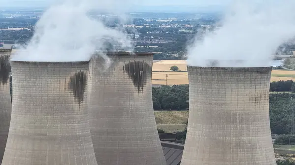 stock image An aerial view of Drax Power Station. Drax Power Station is responsible for generating 11% of the renewable energy in the UK. It offers a secure, dependable, and adaptable source of renewable energy