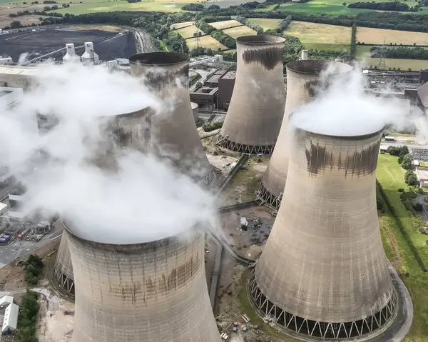 stock image An aerial view of Drax Power Station. Drax Power Station is responsible for generating 11% of the renewable energy in the UK. It offers a secure, dependable, and adaptable source of renewable energy