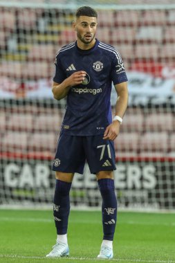 Manchester United 'dan Ruben Curley Bristol Street Motors Kupası maçında Barnsley, Manchester United U21' e karşı Oakwell, Barnsley, Birleşik Krallık, 20 Ağustos 2024