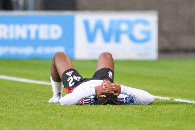 Fulham FC 'den Delano McCoy-Splatt, 20 Ağustos 2024' te Croud Meadow, Shrewsbury 'de oynanan Bristol Street Motors Kupası' nda sakatlandı.