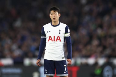 Tottenham Hotspur 'dan Son Heung-min Premier Lig maçı sırasında Leicester City, King Power Stadyumu' nda Tottenham Hotspur 'a karşı, 19 Ağustos 2024