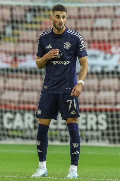 stock image Ruben Curley of Manchester United during the Bristol Street Motors Trophy match Barnsley vs Manchester United U21 at Oakwell, Barnsley, United Kingdom, 20th August 2024