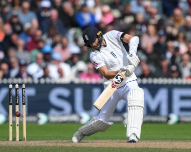 İngiltere 'den Mark Wood, 23 Ağustos 2024' te Old Trafford, Manchester, Birleşik Krallık 'ta İngiltere Erkekler - Sri Lanka 1. Rothesay Test Maçı 3.