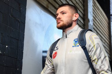 Warrington Wolves takımından Danny Walker, 23 Ağustos 2024 'te oynanan Betfred Süper Lig karşılaşması Castleford Tigers' a karşı Warrington Wolves maçından önce geldi.