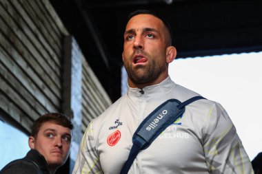 Warrington Wolves takımından Paul Vaughan, 23 Ağustos 2024 'te oynanan Betfred Süper Lig karşılaşmasında Castleford Tigers' a karşı Warrington Wolves ile The Mend-A-Hose Jungle, Castleford, Birleşik Krallık